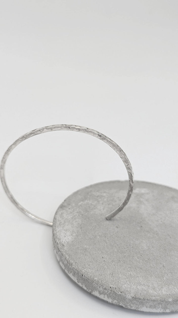 925 Silver Hammered Cuff Bracelet