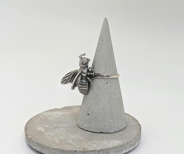 Honey Bee Ring, Statement Jewelry — 925 Silver