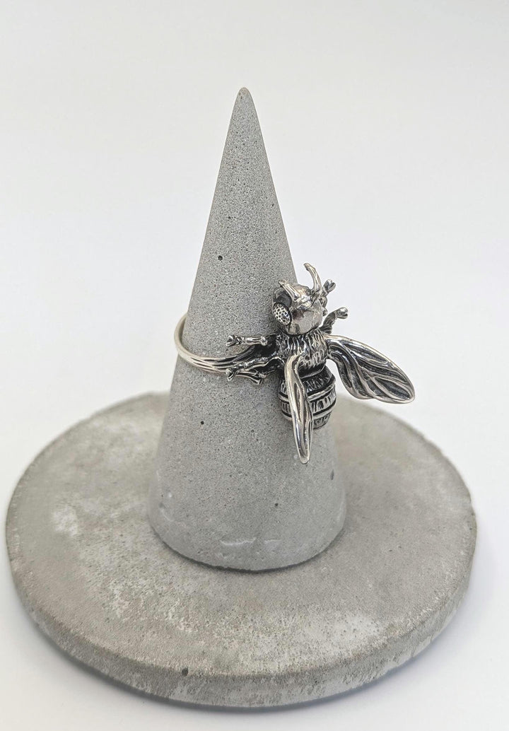 Honey Bee Ring, Statement Jewelry — 925 Silver