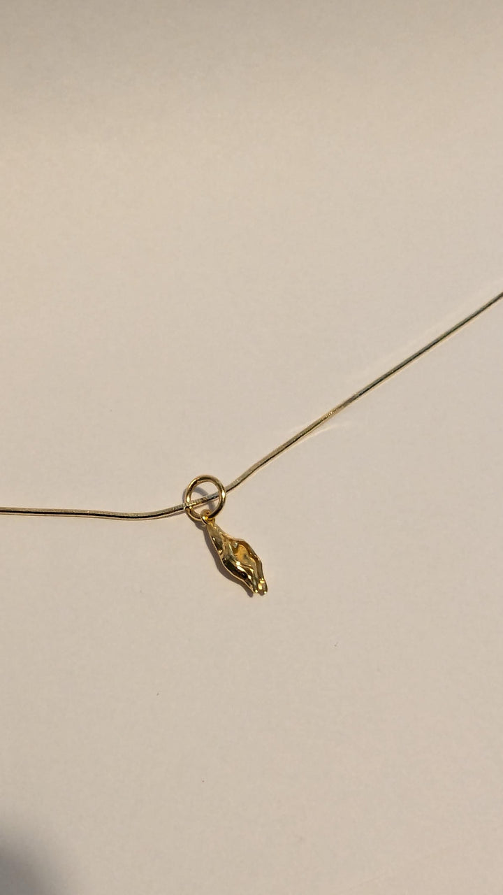 Tiny Vulva Charm Necklace - 18k Gold Plated