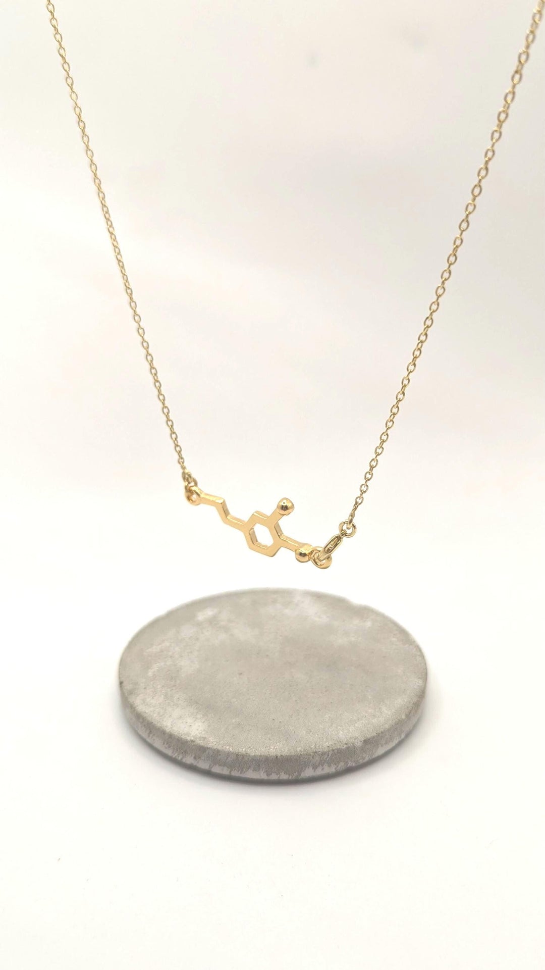 Dopamine Molecule Necklace — 925 Silver