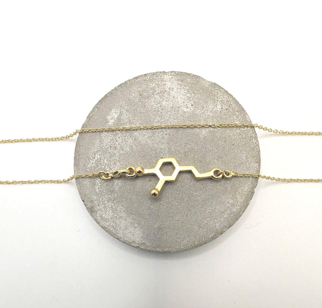 Dopamine Molecule Necklace — 925 Silver