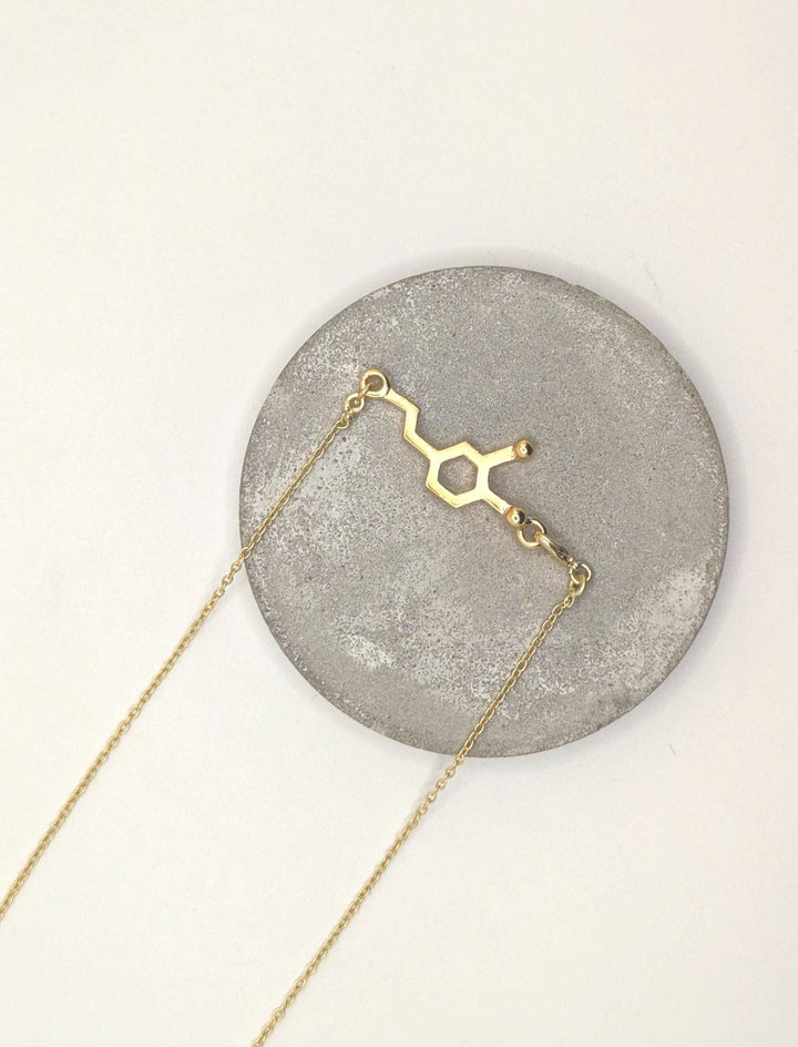 Dopamine Molecule Necklace — 925 Silver