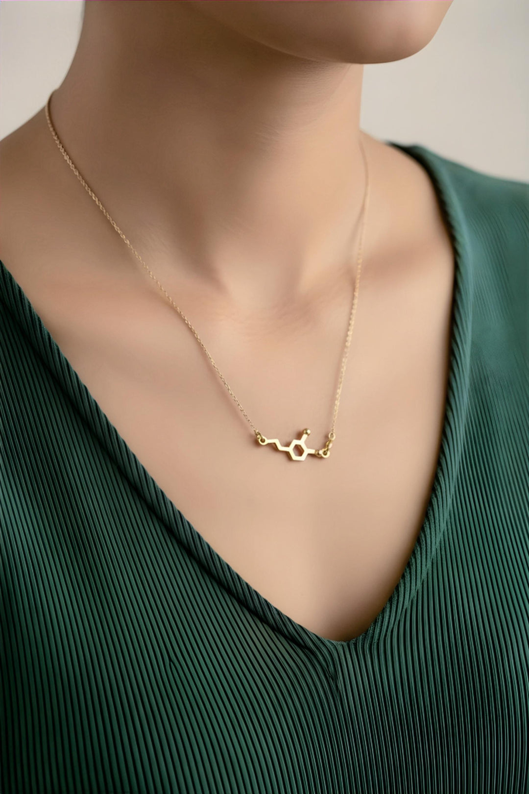 Dopamine Molecule Necklace — 925 Silver