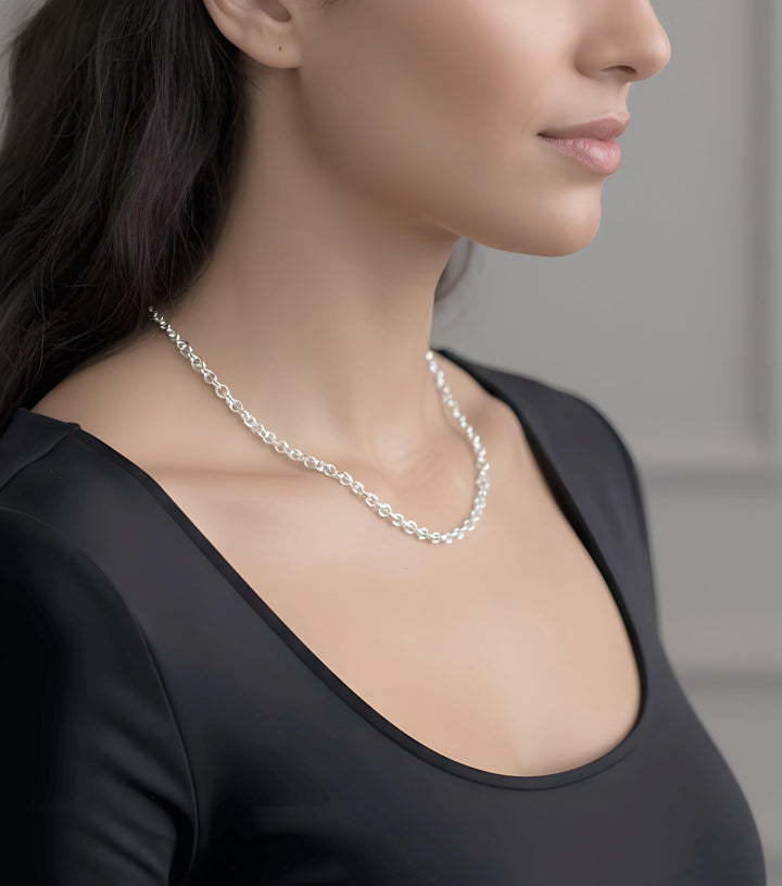 Rolo Chain Necklace - 925 Silver