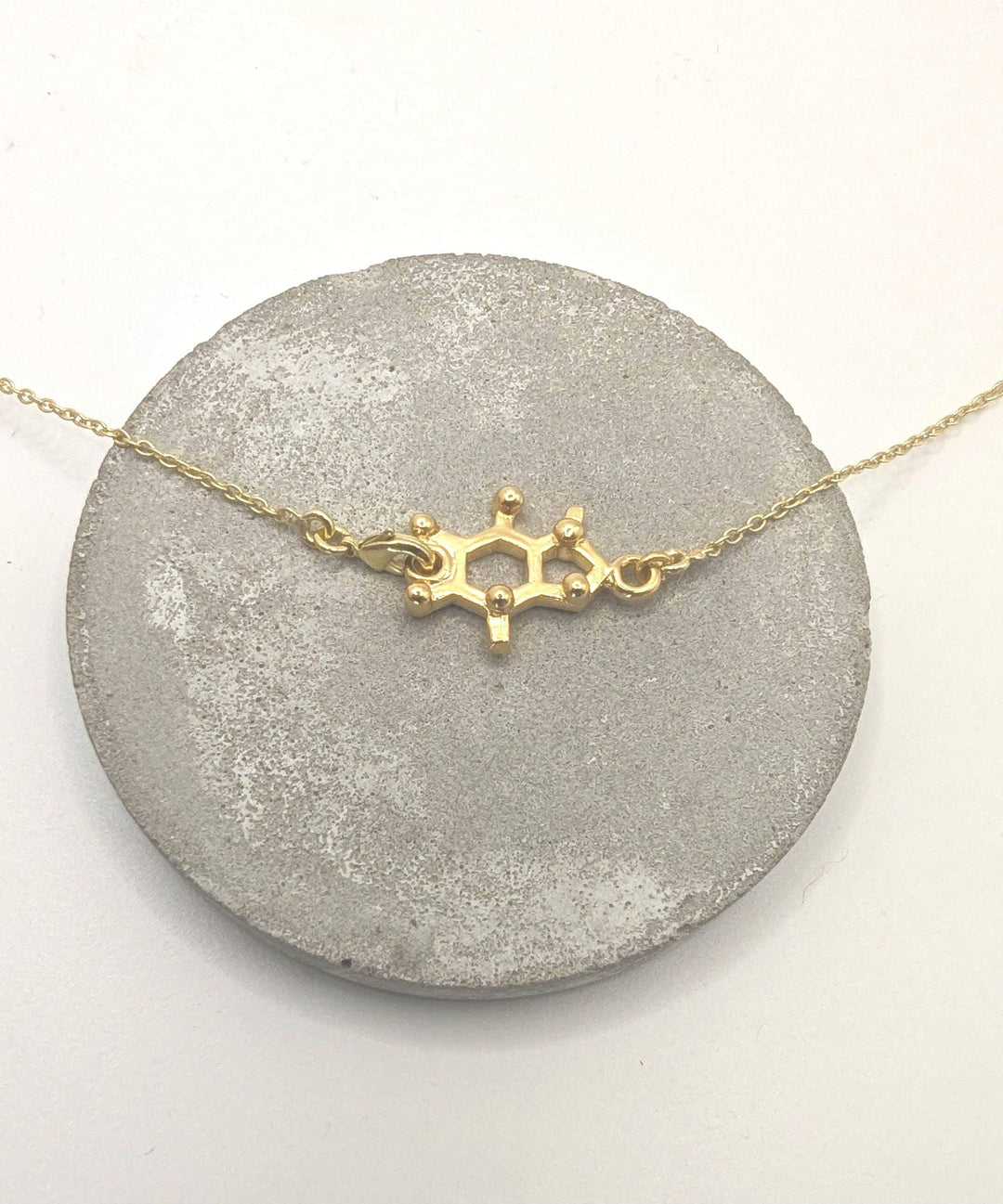 Caffeine Molecule Necklace — 925 Silver
