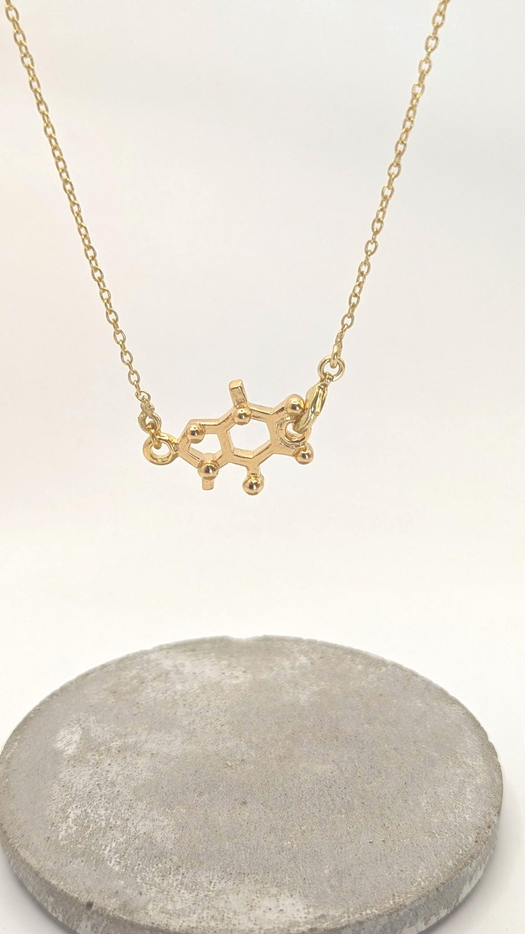 Caffeine Molecule Necklace — 925 Silver