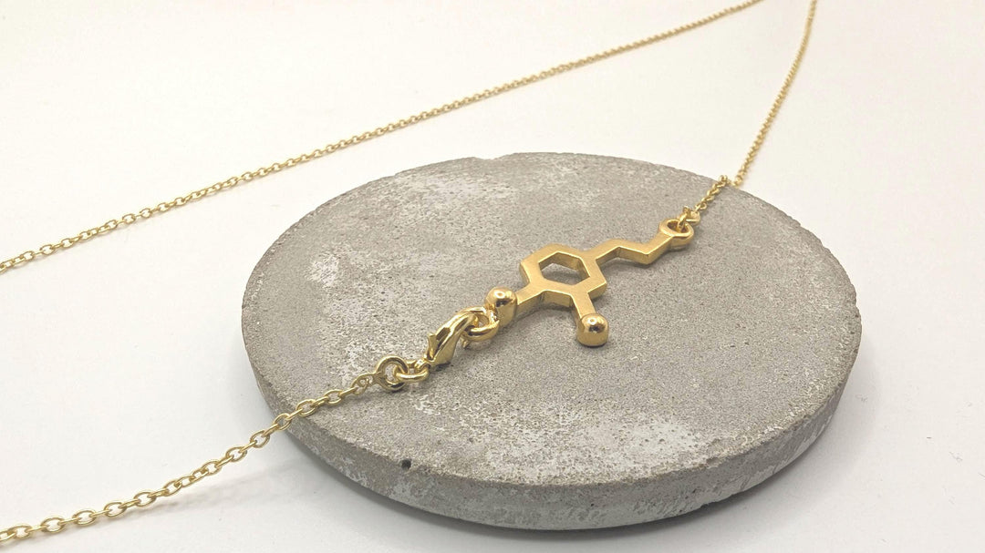 Dopamine Molecule Necklace — 925 Silver
