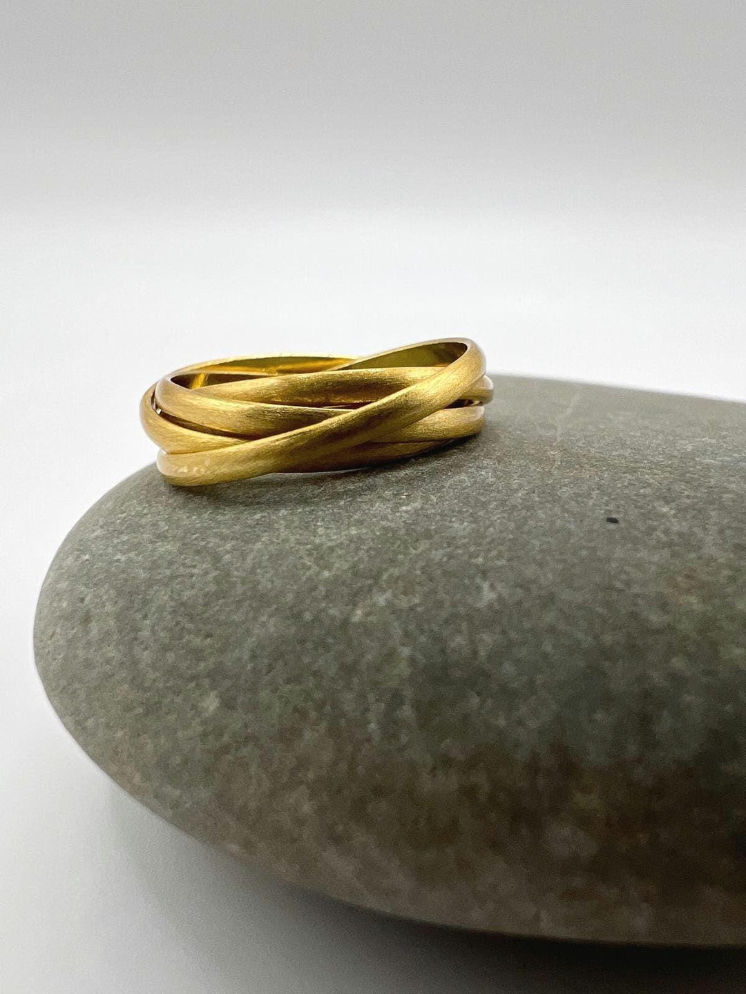 18K Gold Plated 925 Silver Five Band Ring