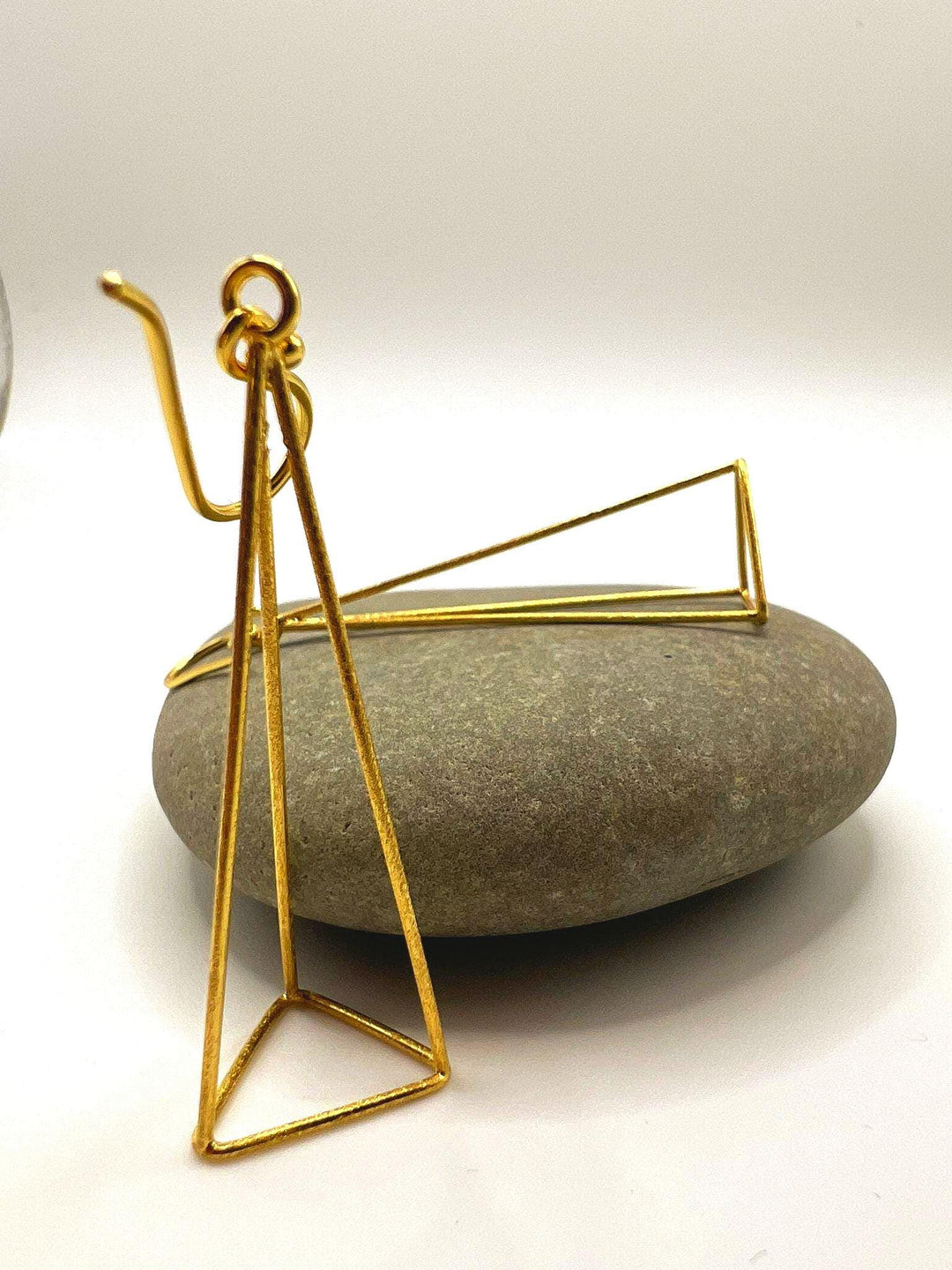 Geometric Dangle Earrings with Matte Finish• 18k Gold Plated 925 Silver