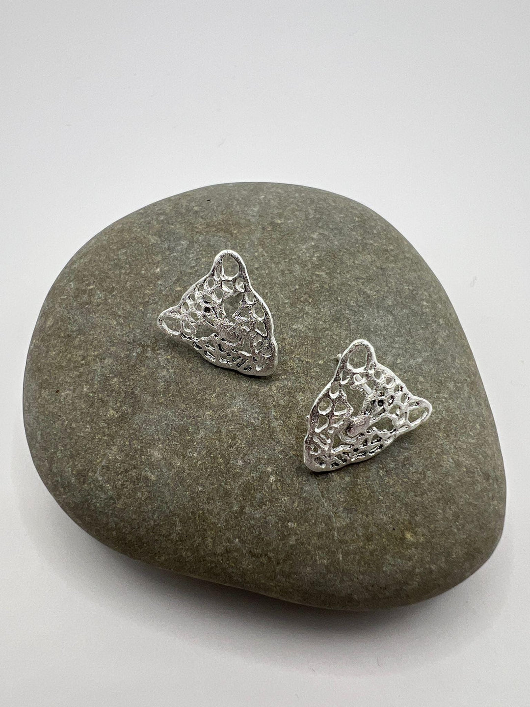 Matte Jaguar Stud Earrings — 925 Silver