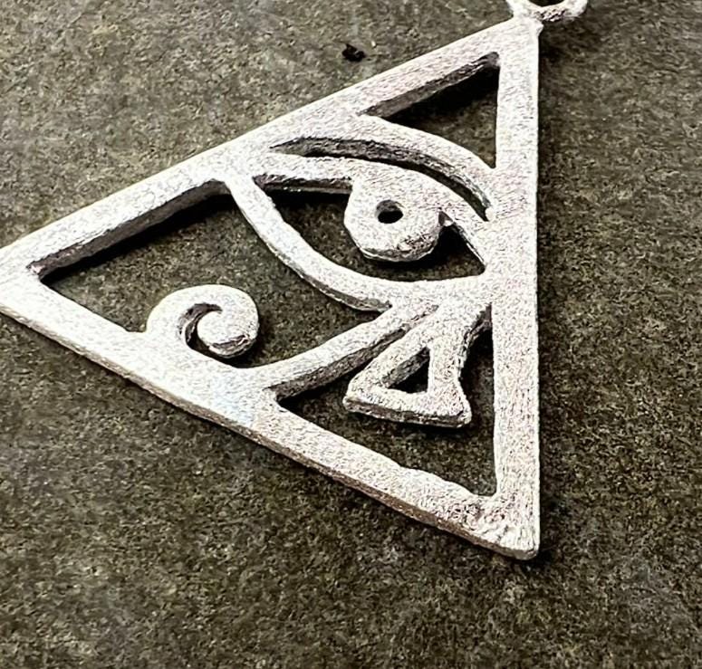 Eye of Horus Pendant 925 Silver with Matte Finish