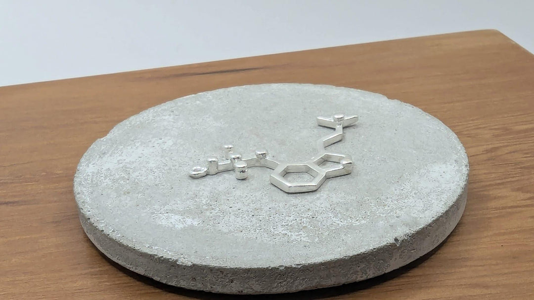 Psilocybin Molecule Necklace — 925 Silver