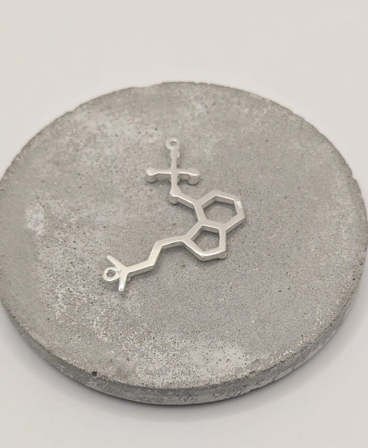 Psilocybin Molecule Necklace — 925 Silver
