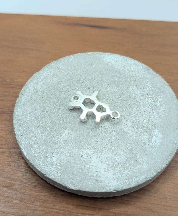 Caffeine Molecule Necklace — 925 Silver