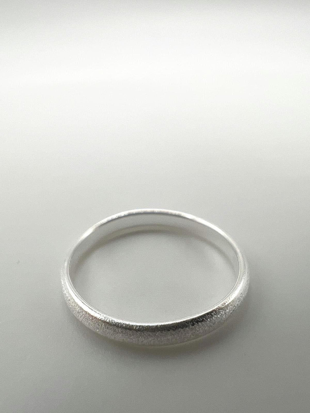Minimalist Matte Textured Band Ring - 925 Silver