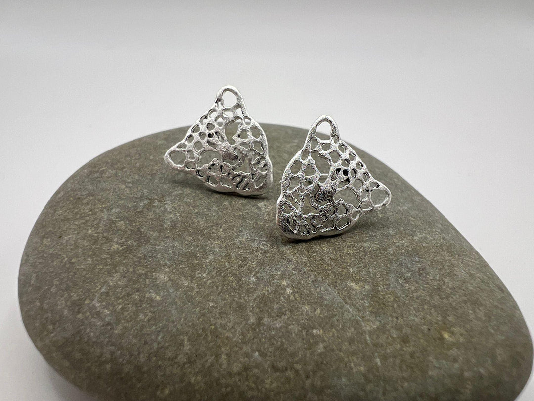 Matte Jaguar Stud Earrings — 925 Silver