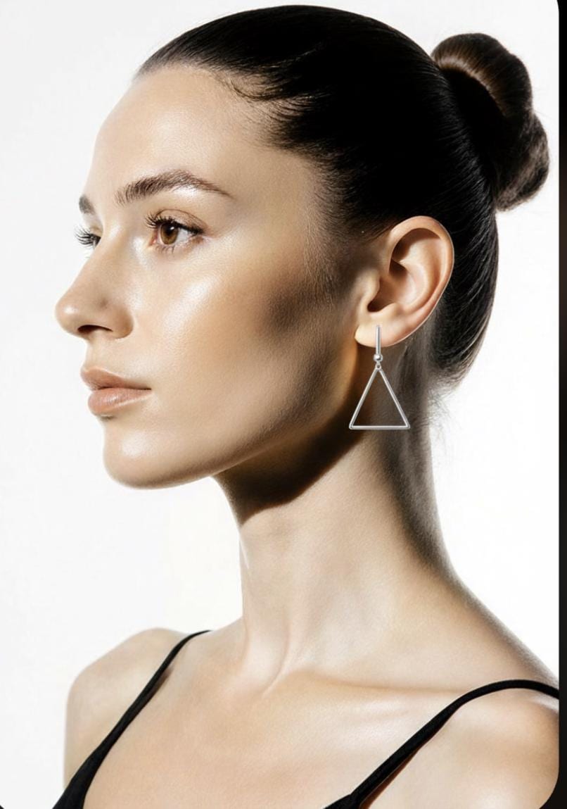 Matte Convertible Geometric Earrings — 925 Silver