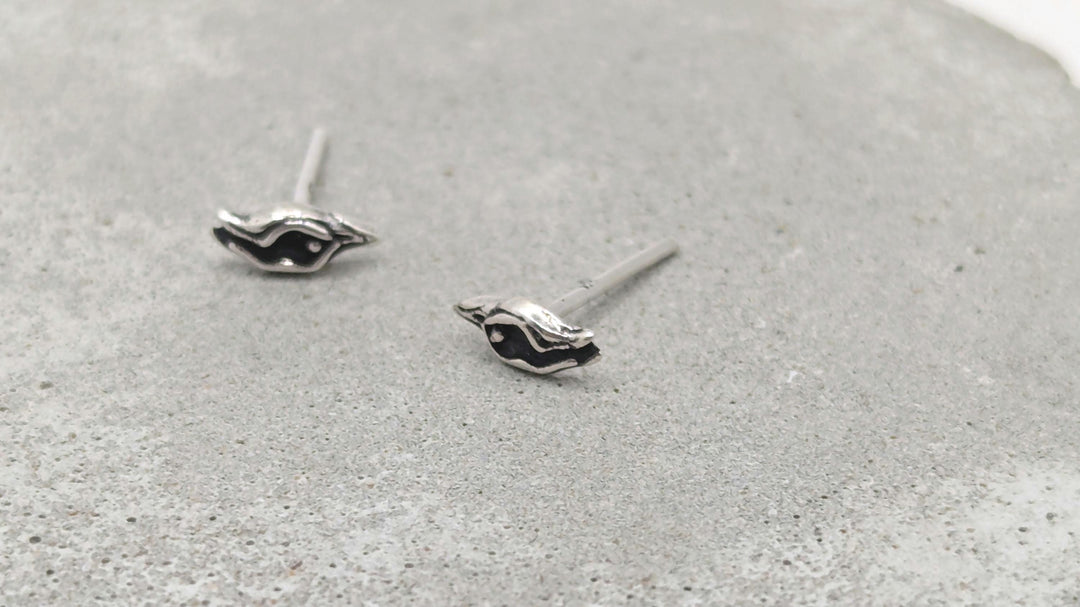 Tiny Vulva Stud Earrings, Yoni earrings — 925 Silver