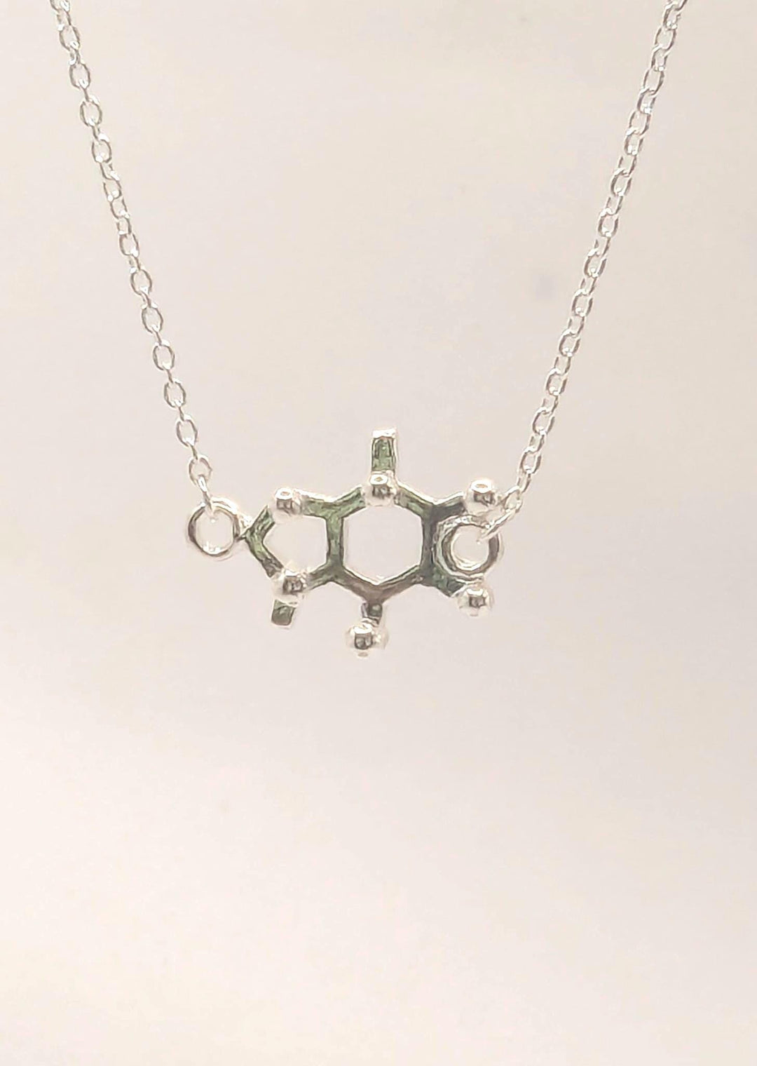 Caffeine Molecule Necklace — 925 Silver