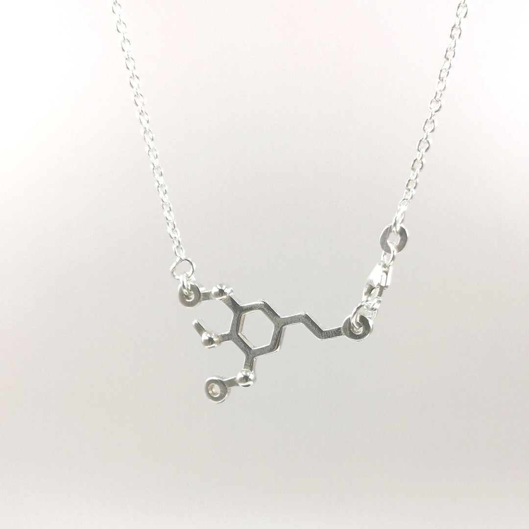 Mescaline Molecule Necklace — 925 Silver