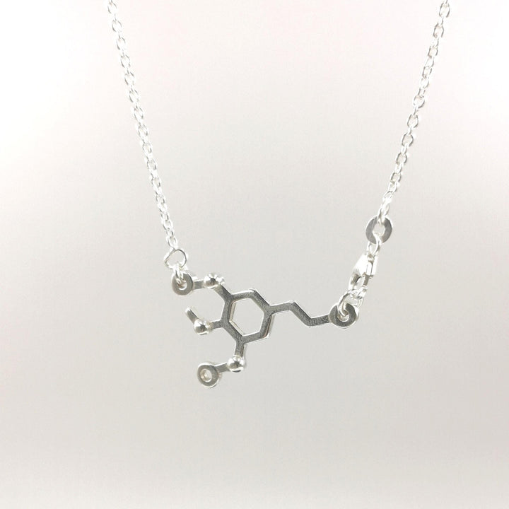 Mescaline Molecule Necklace — 925 Silver