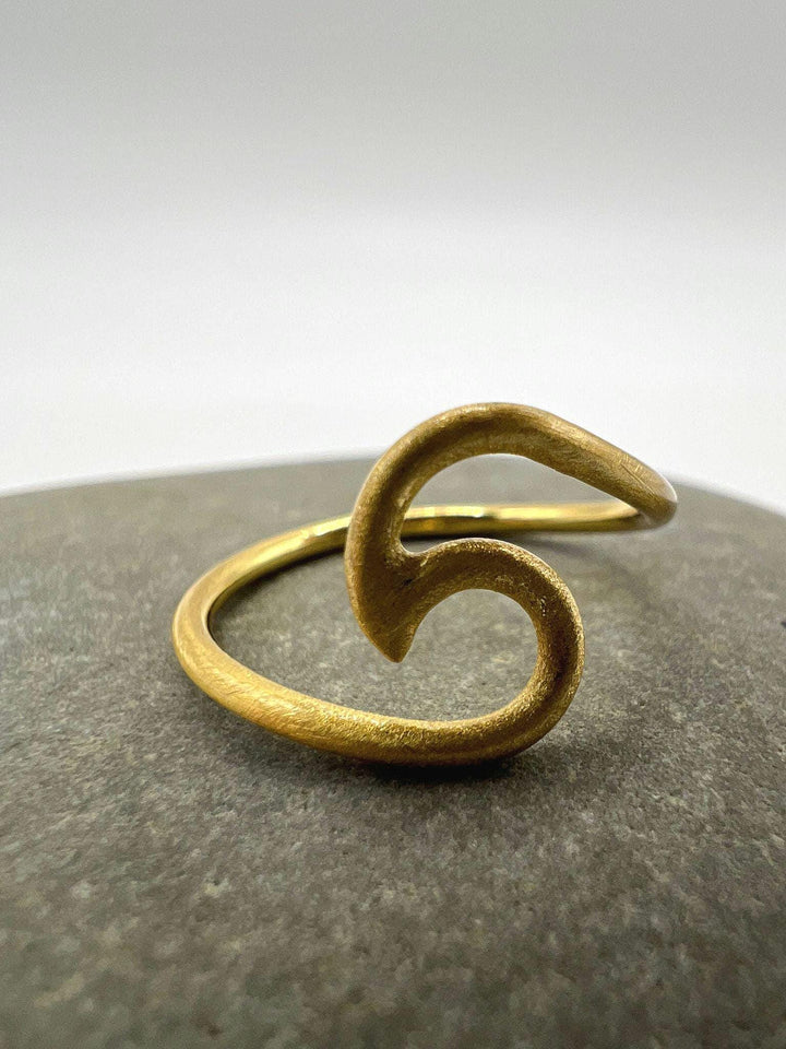 Matte Wave Ring 18K Gold Plated