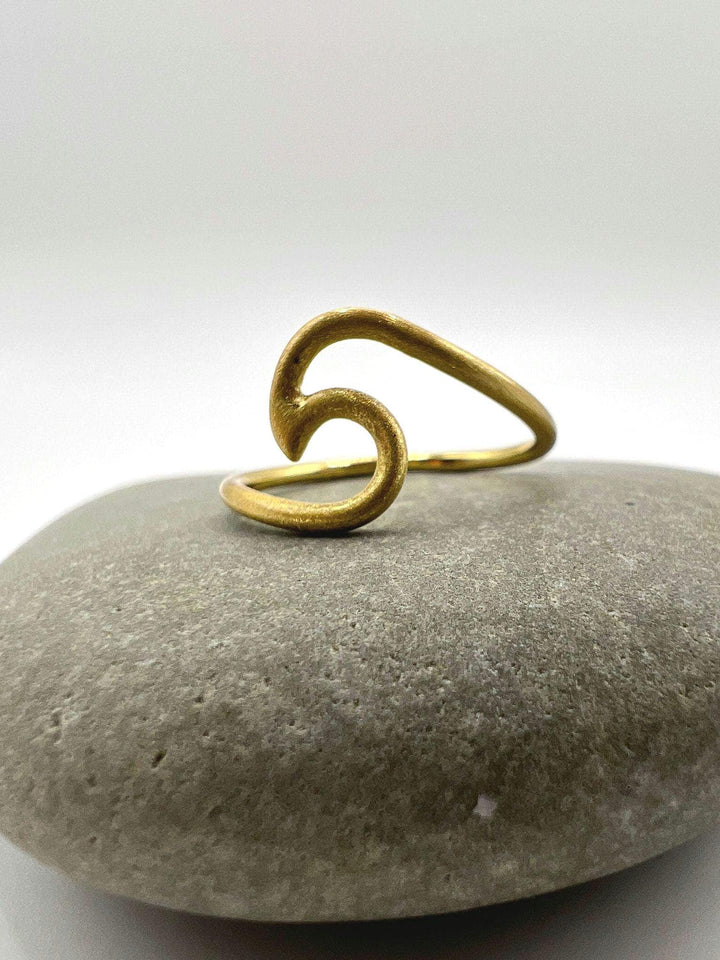 Matte Wave Ring 18K Gold Plated