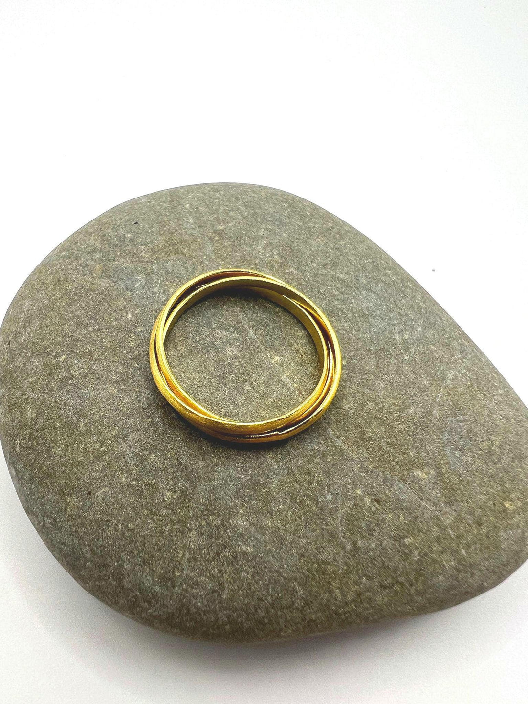Gold Plated Triple Band Ring, Multiring