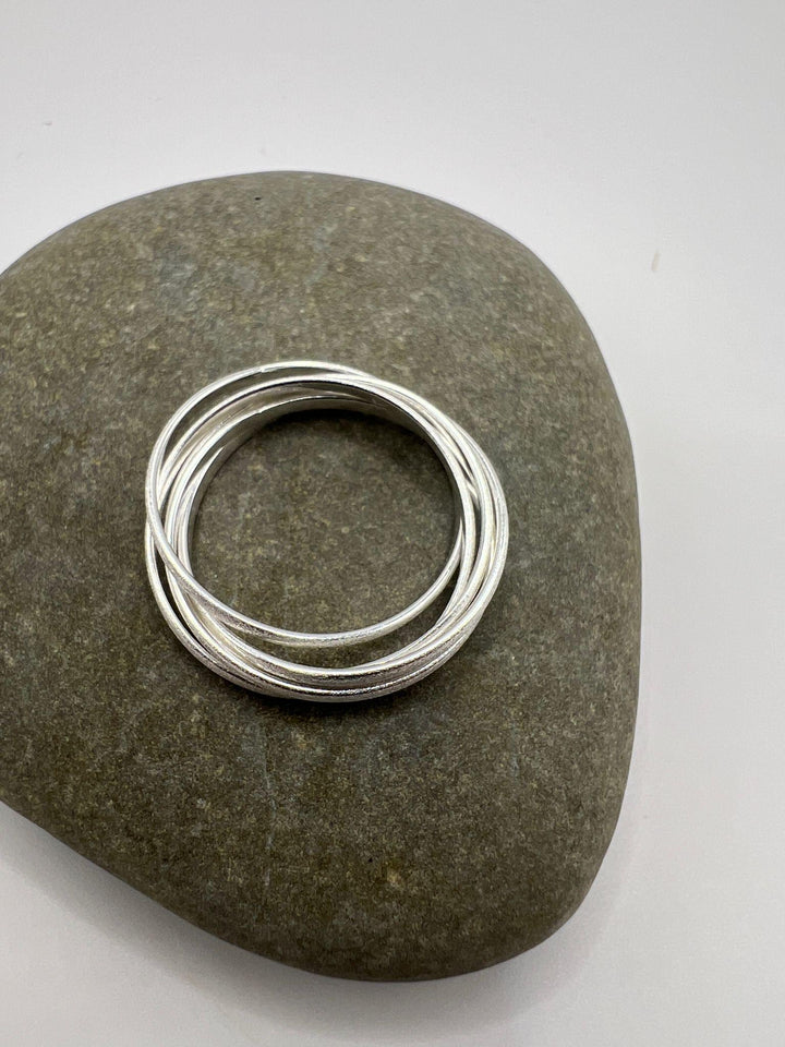 5-Band Stacking Ring • Matte 925 Silver Multi Band Ring