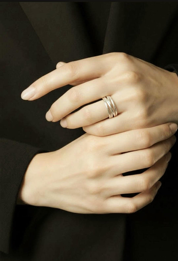5-Band Stacking Ring • Matte 925 Silver Multi Band Ring