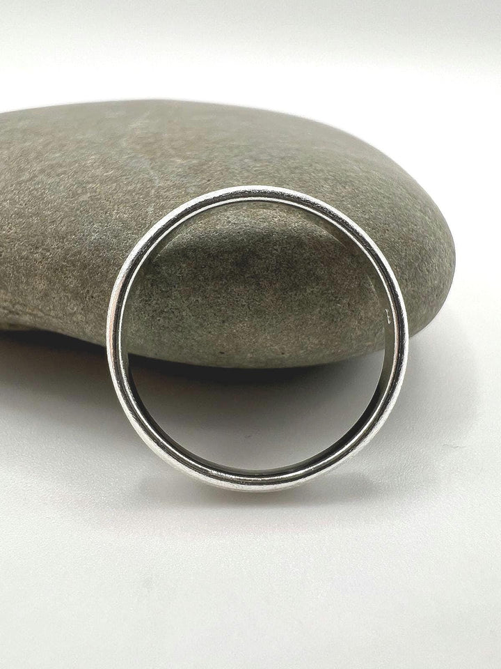 Minimalist Matte Textured Band Ring - 925 Silver