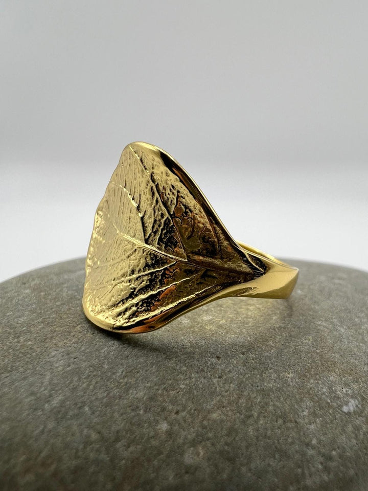 Leaf Ring Adjustable • 18k Gold Plated 925 Silver