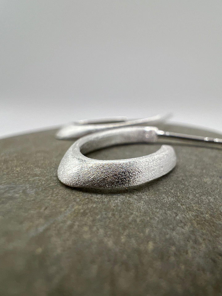 Matte Sculptural Stud Earrings – 925 Silver
