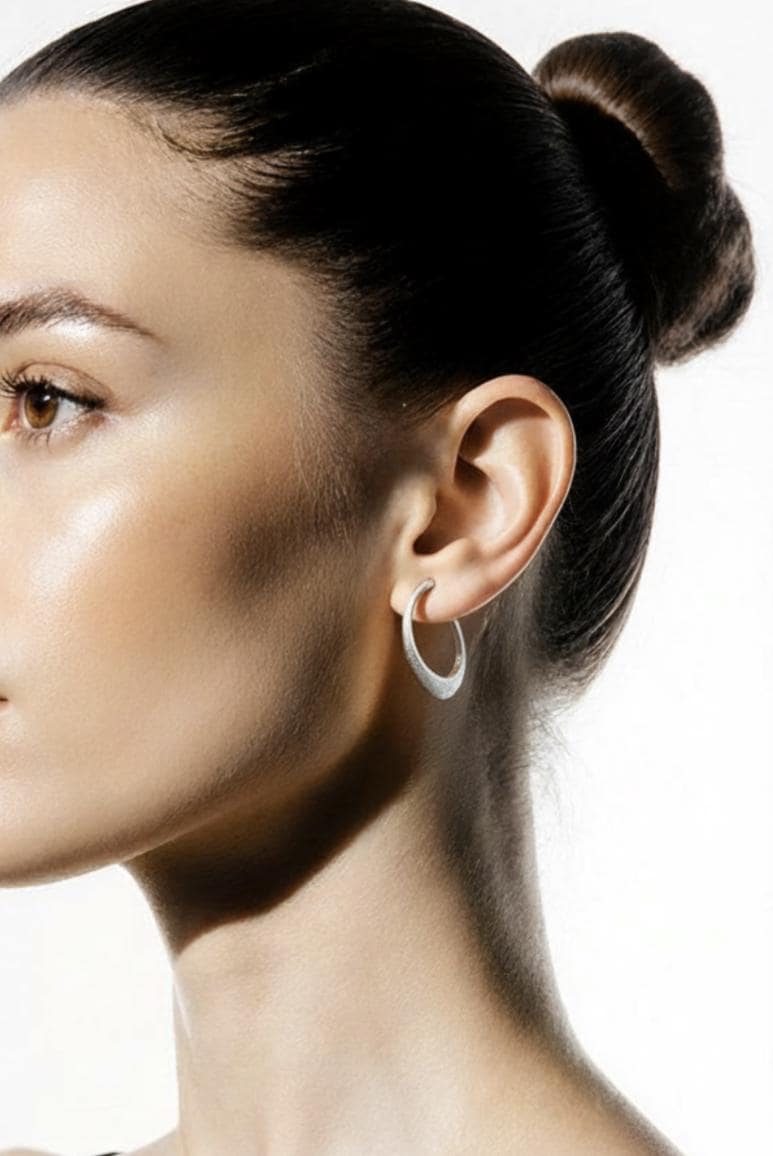 Matte Sculptural Stud Earrings – 925 Silver