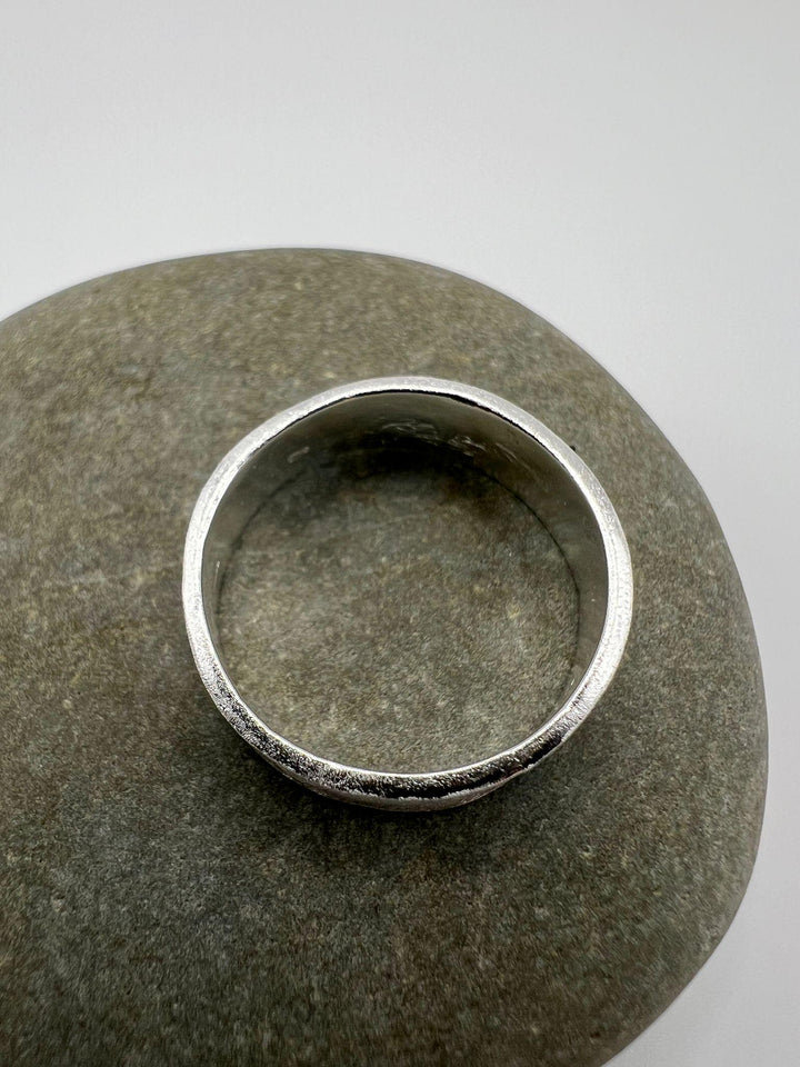 Matte Thick Band Ring - 925 Silver