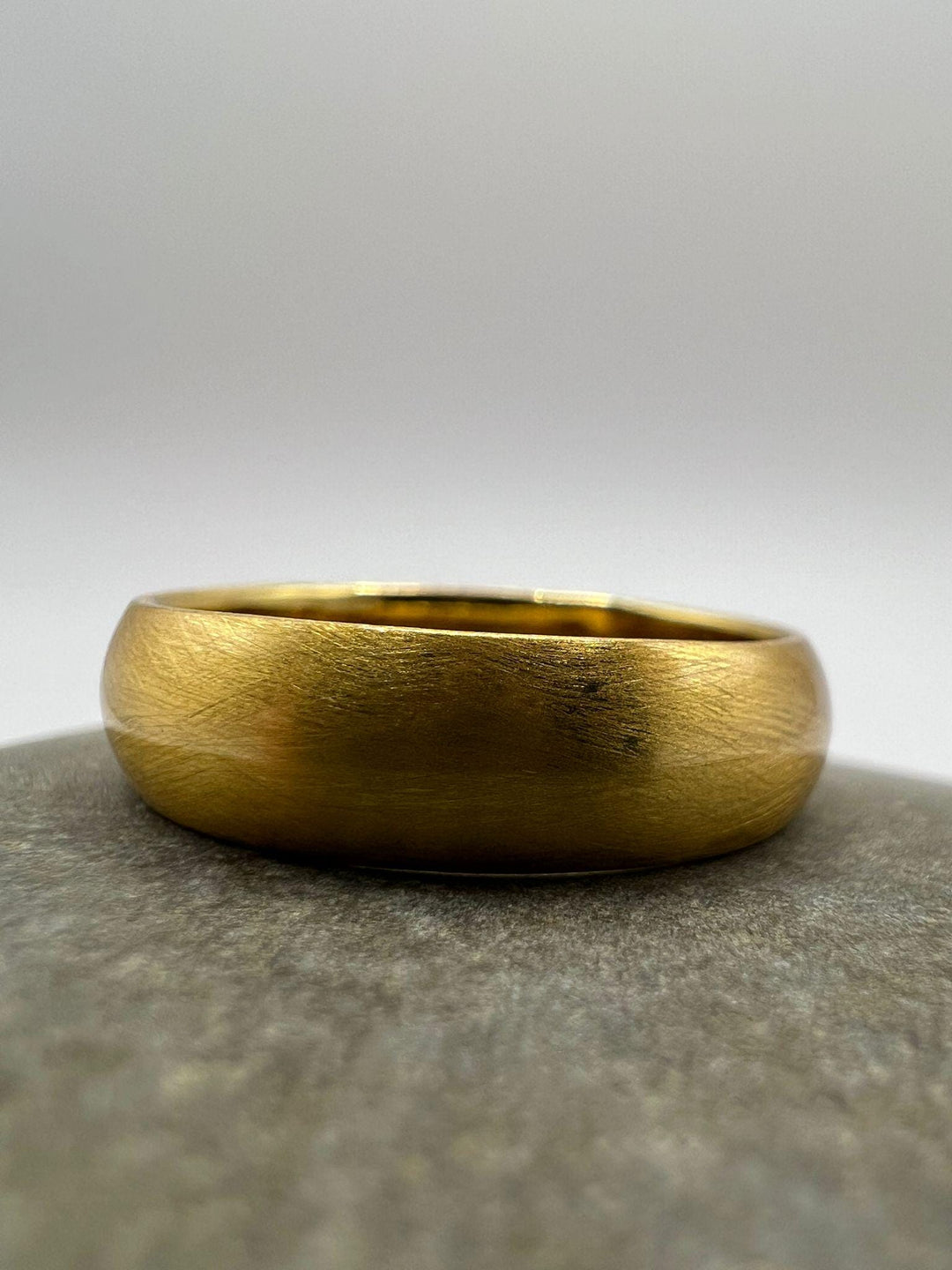 Matte Wide Band Ring 18k Gold Plated