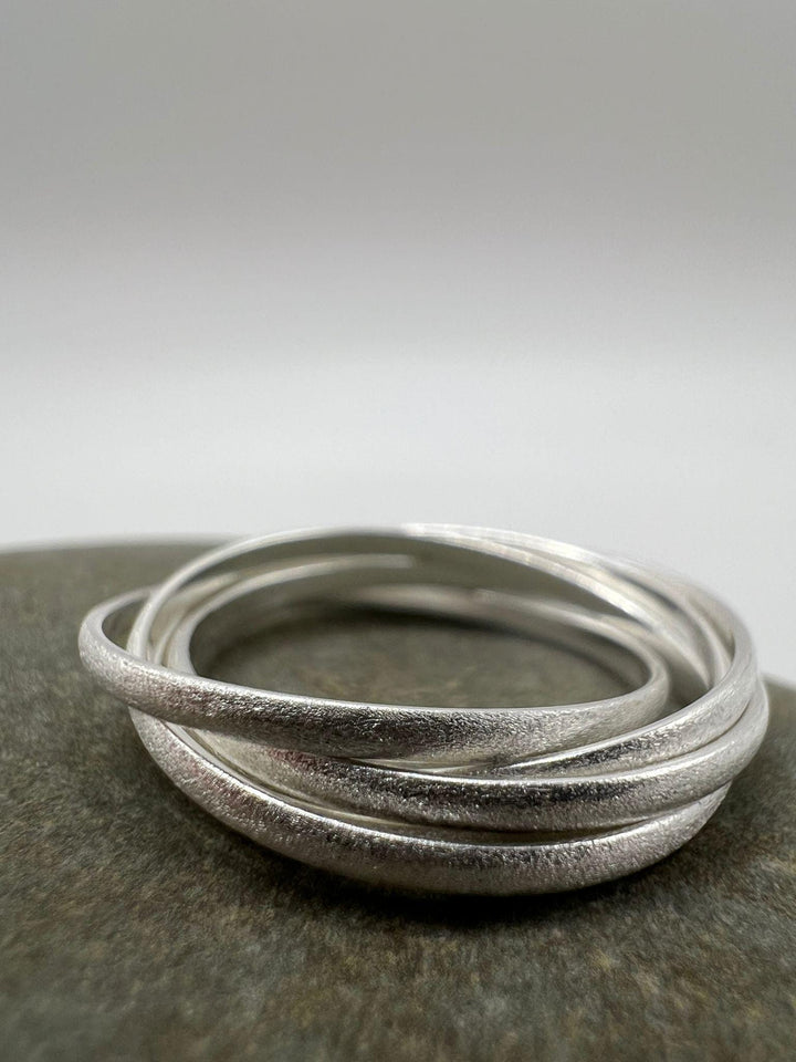5-Band Stacking Ring • Matte 925 Silver Multi Band Ring
