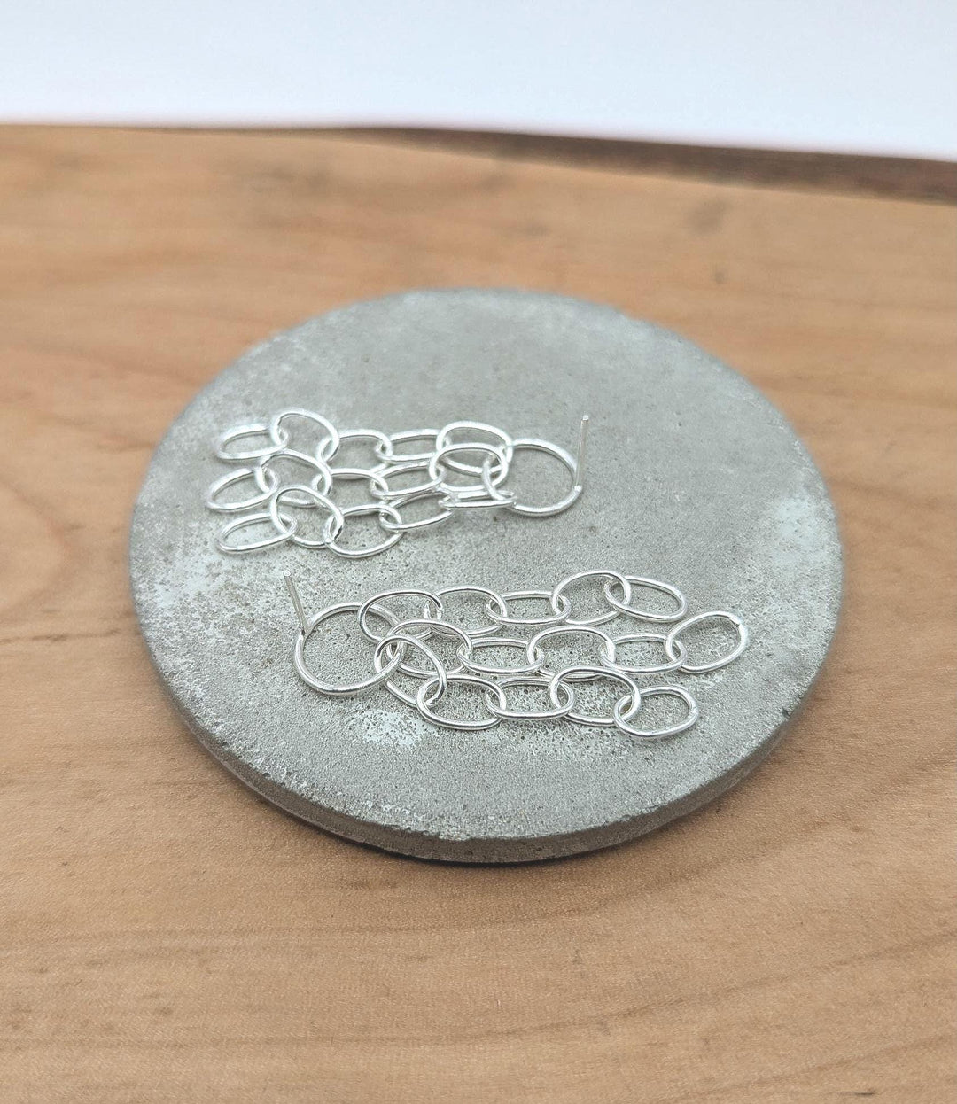 Matte Multi-Chain Dangle Earrings — 925 Silver