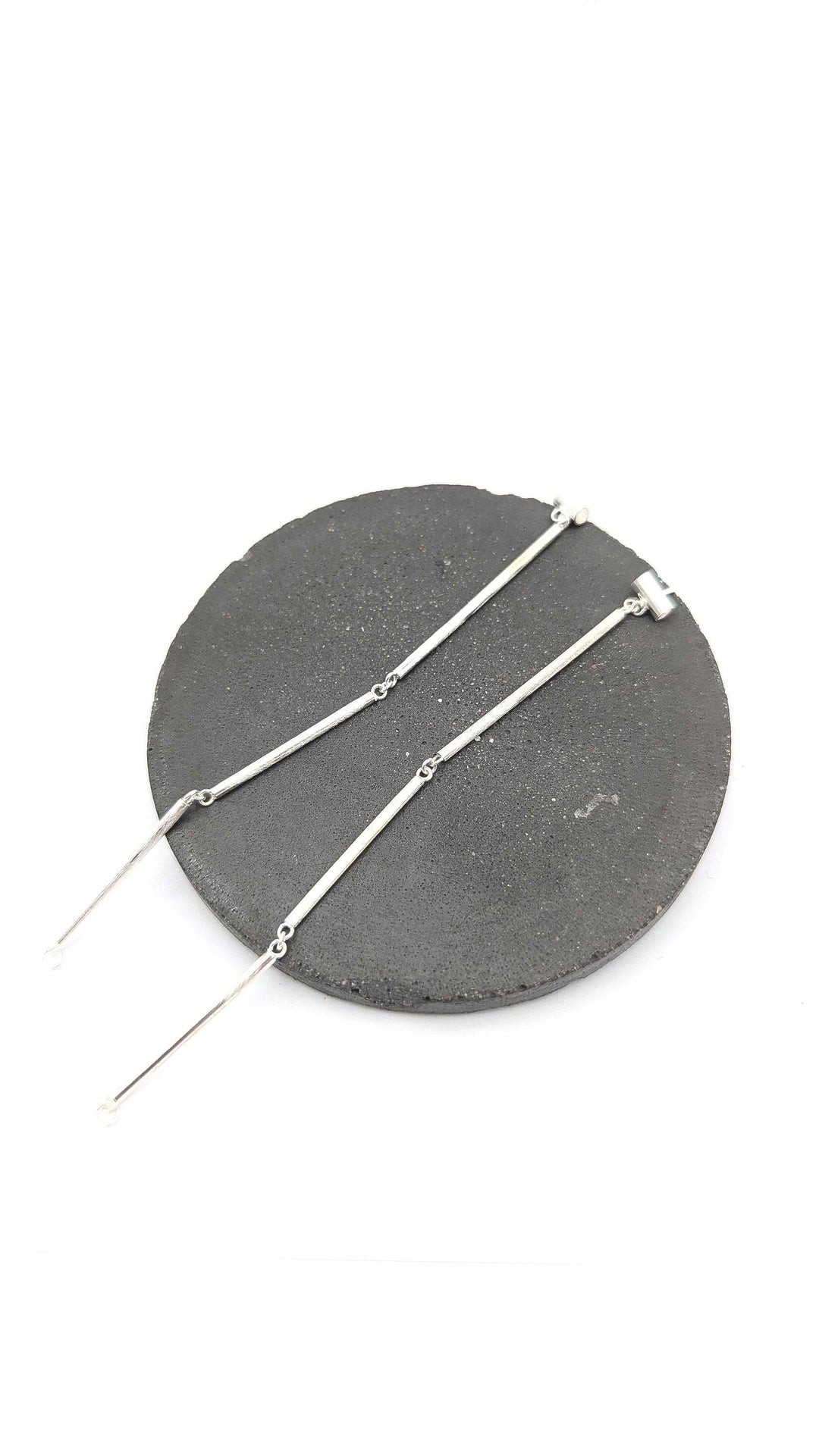 Matte Convertible Geometric Earrings — 925 Silver