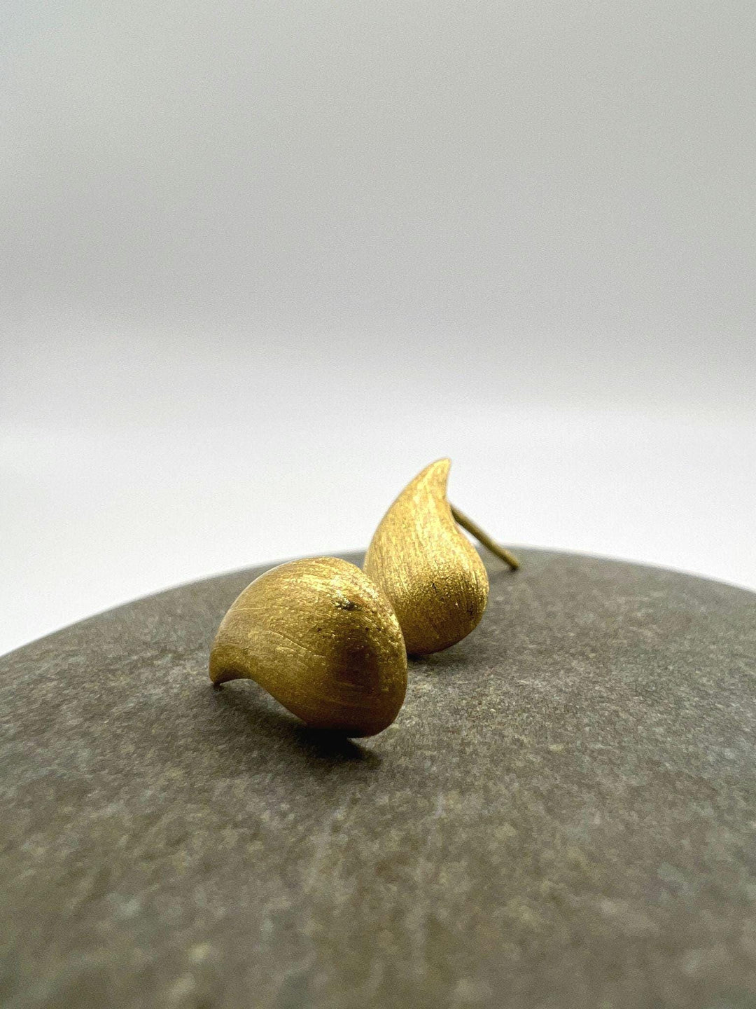 Matte Geometric Bar Stud Earrings — 18k Gold Plated