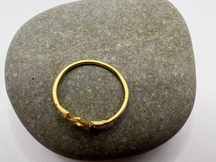 Geometric Diamond Ring • Matte 18k Gold Plated 925 Silver