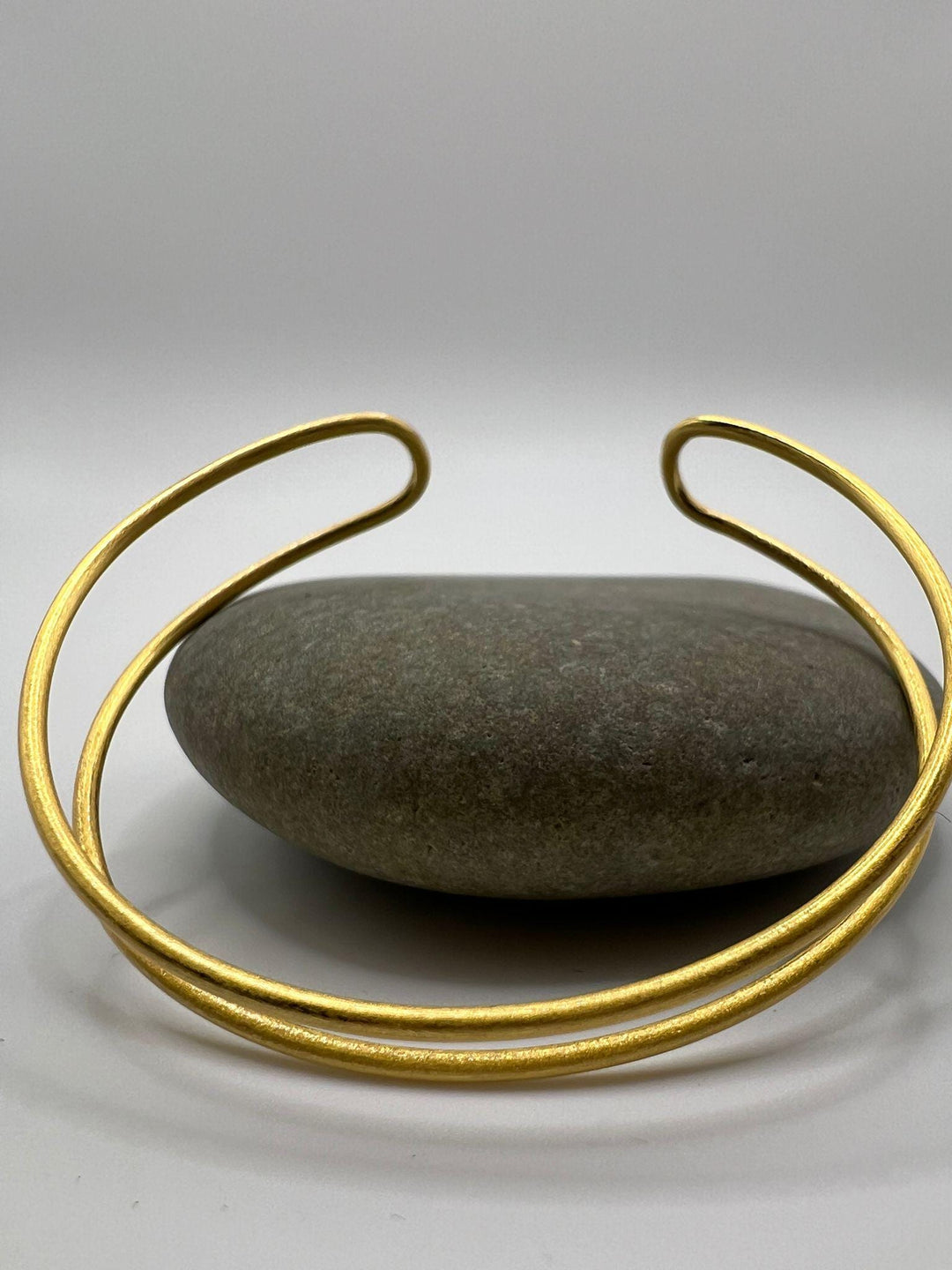 Matte 18k Gold Plated Adjustable Cuff Bracelet