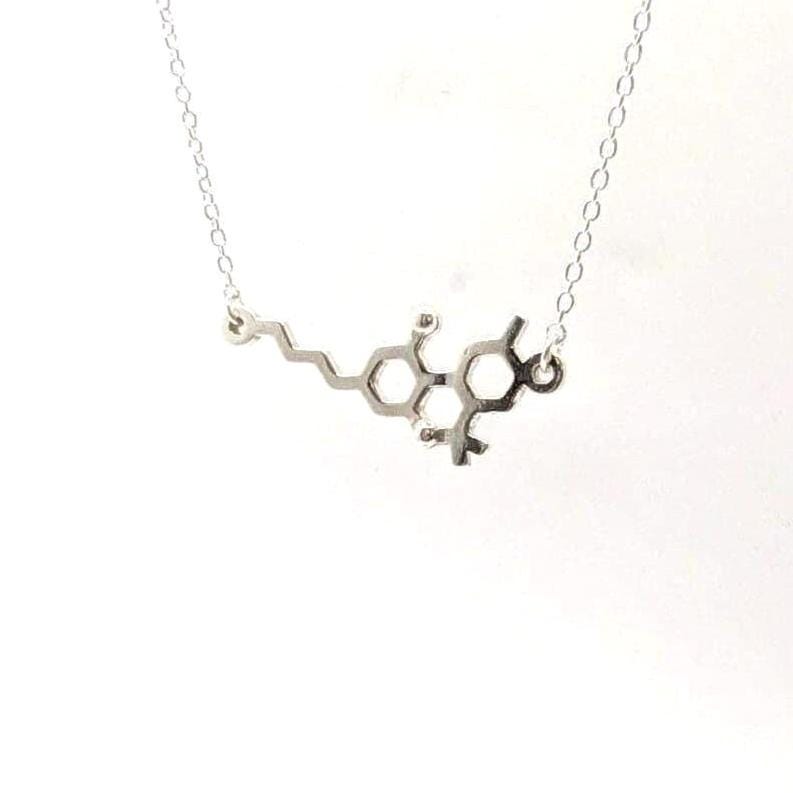 THC Molecule Necklace — 925 Silver