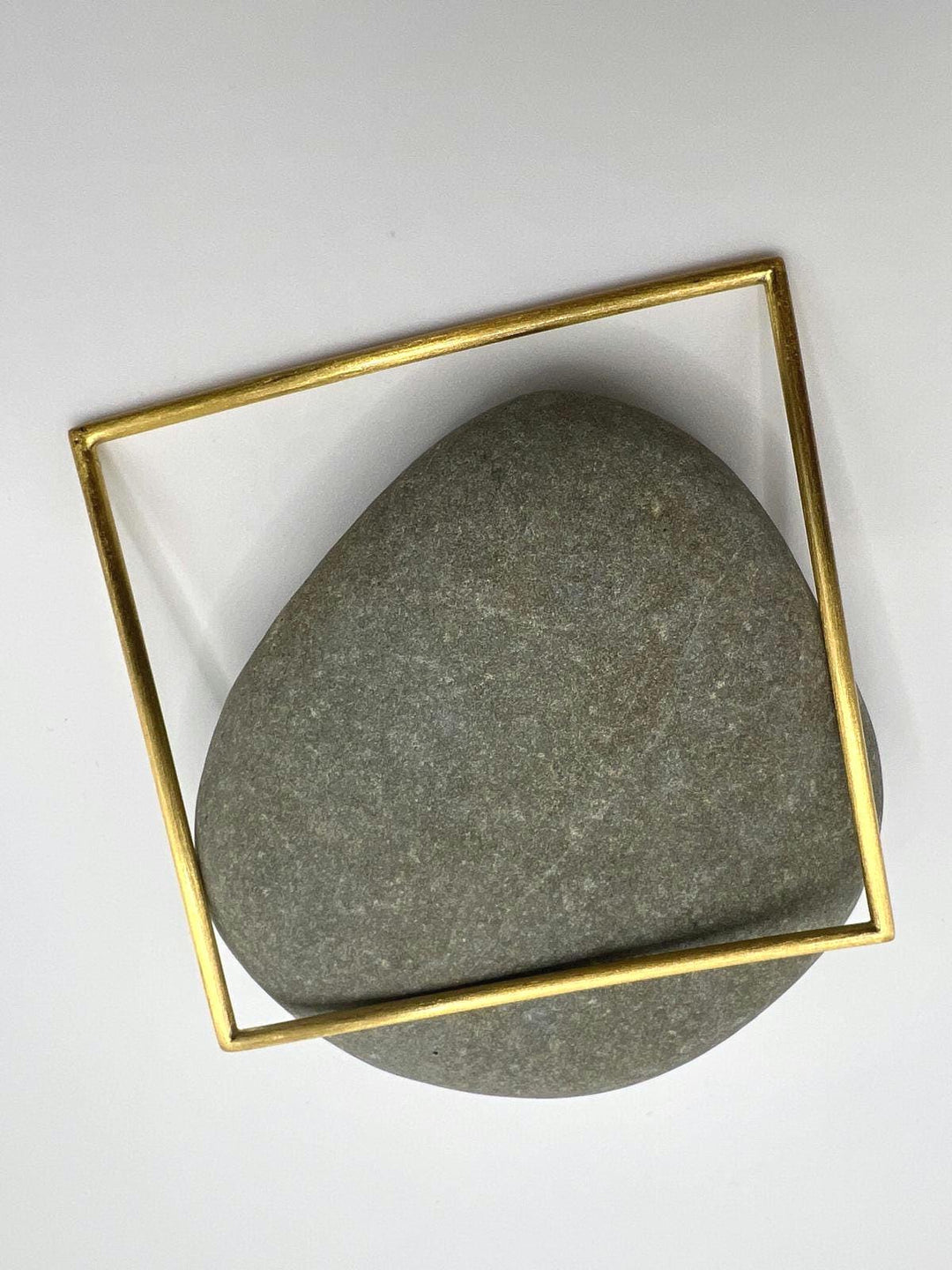 Gold Plated Bracelet with Gold Square , , Minimalist Geometric Bangle
