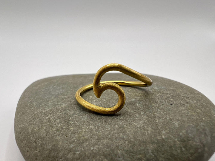 Matte Wave Ring 18K Gold Plated