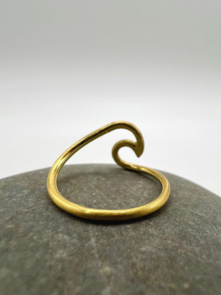 Matte Wave Ring 18K Gold Plated