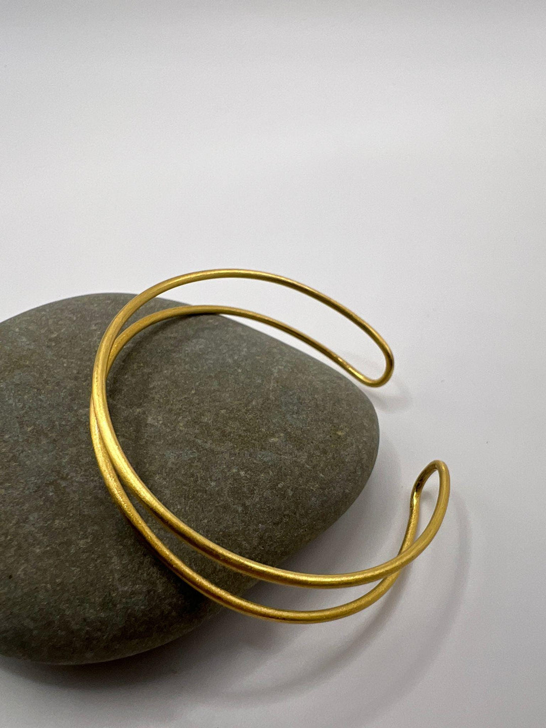 Matte 18k Gold Plated Adjustable Cuff Bracelet