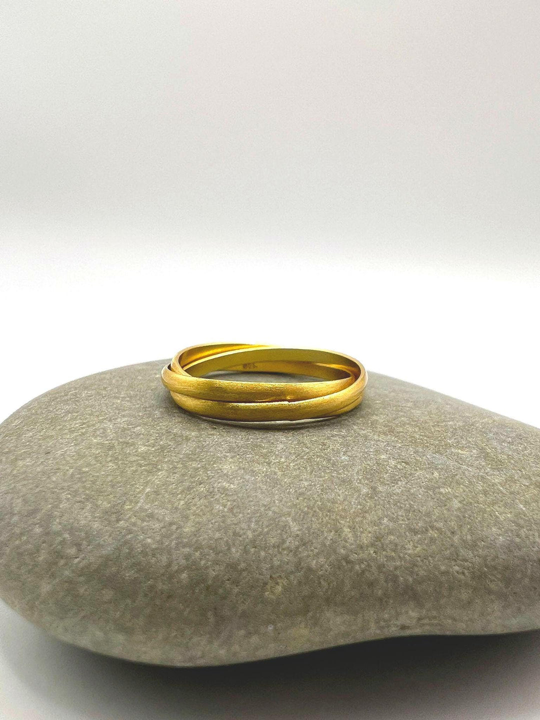 Gold Plated Triple Band Ring, Multiring