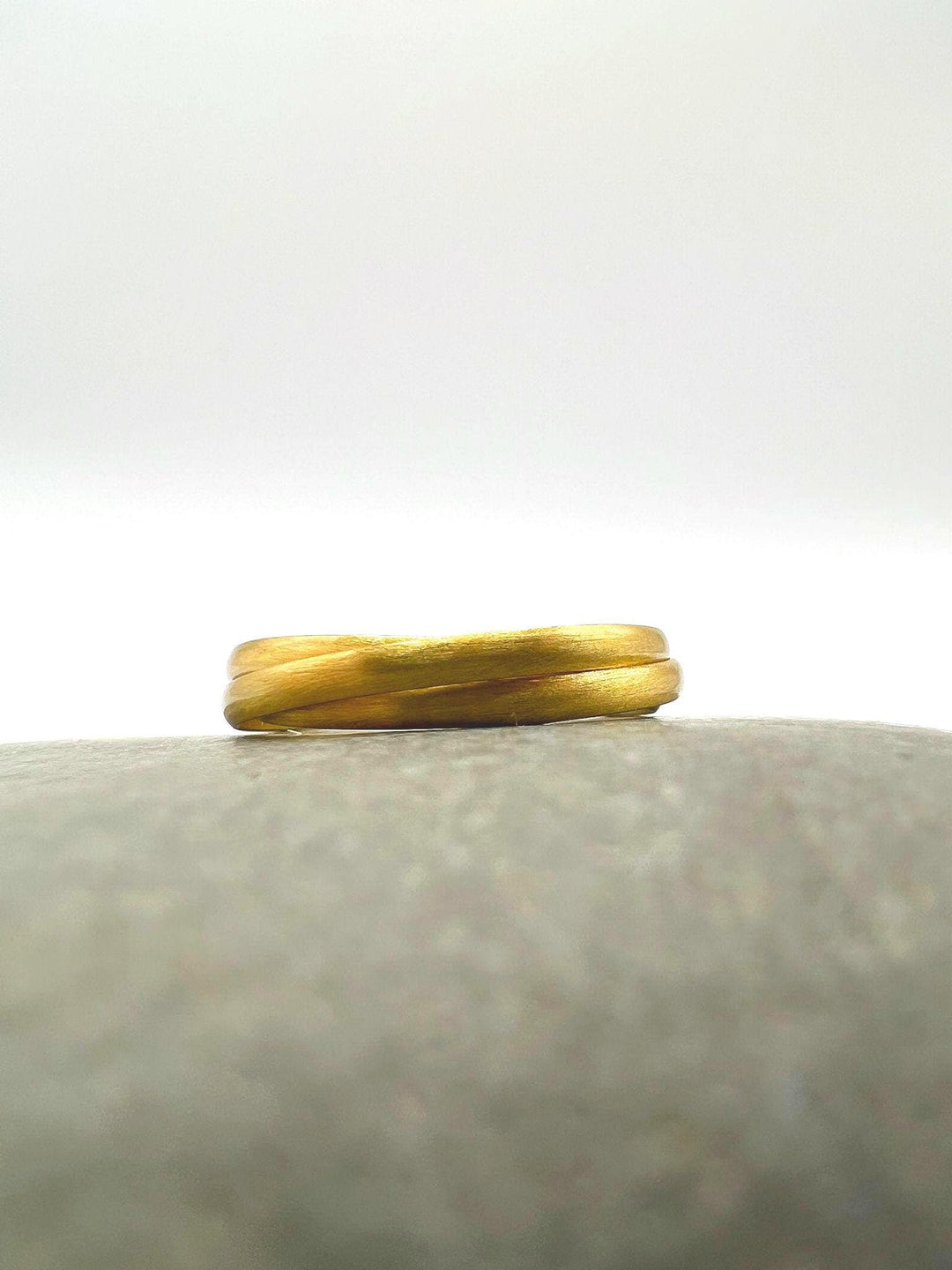 Gold Plated Triple Band Ring, Multiring